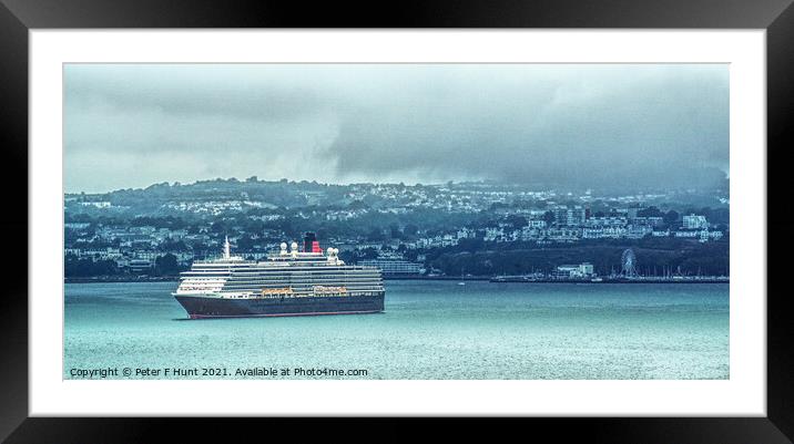 The Queen Victoria Off Torquay Framed Mounted Print by Peter F Hunt