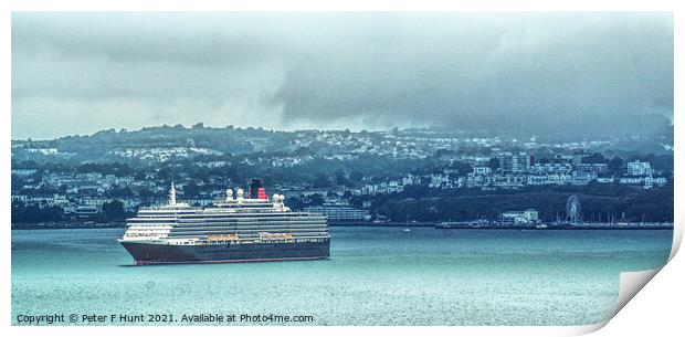 The Queen Victoria Off Torquay Print by Peter F Hunt