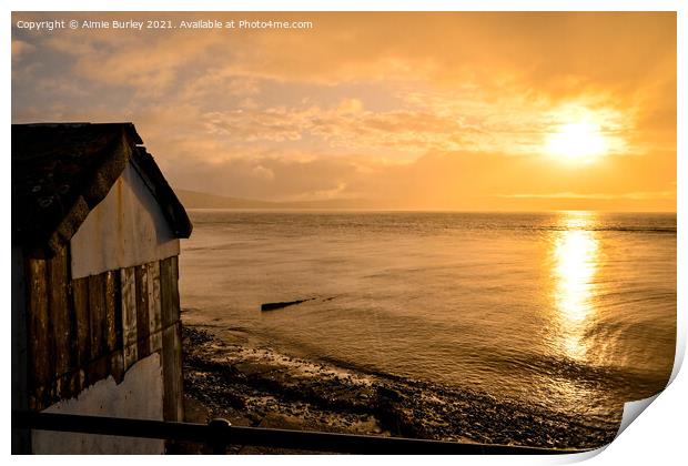 Sunrise in Bute Print by Aimie Burley