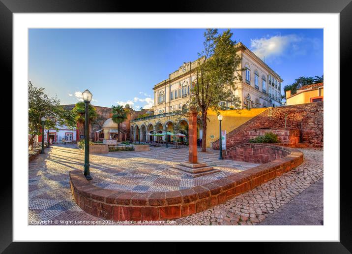 Silves Municipal Square Framed Mounted Print by Wight Landscapes