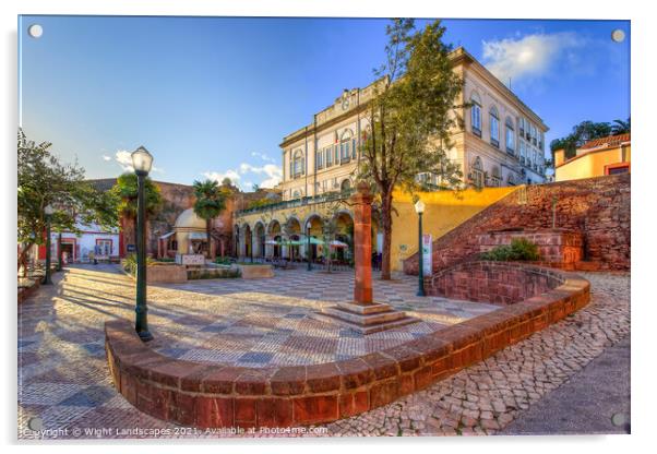 Silves Municipal Square Acrylic by Wight Landscapes