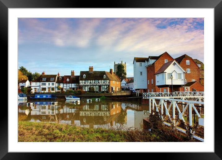River Avon Tewkesbury Framed Mounted Print by Susan Snow