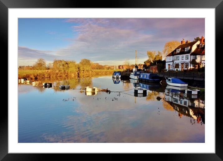 The River Avon at Tewkesbury Framed Mounted Print by Susan Snow