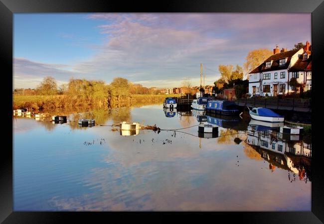 The River Avon at Tewkesbury Framed Print by Susan Snow