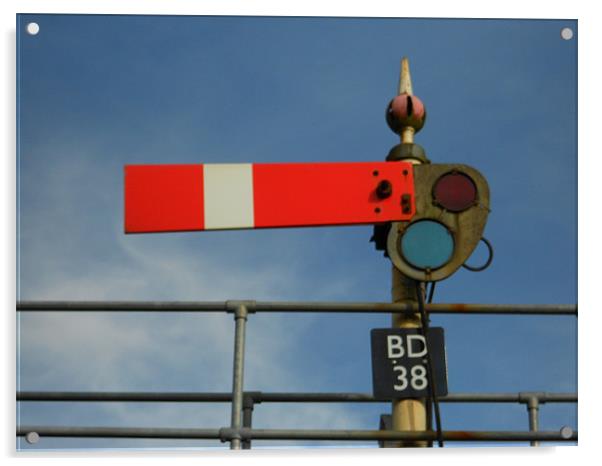Railway Signal Acrylic by Steve Purnell