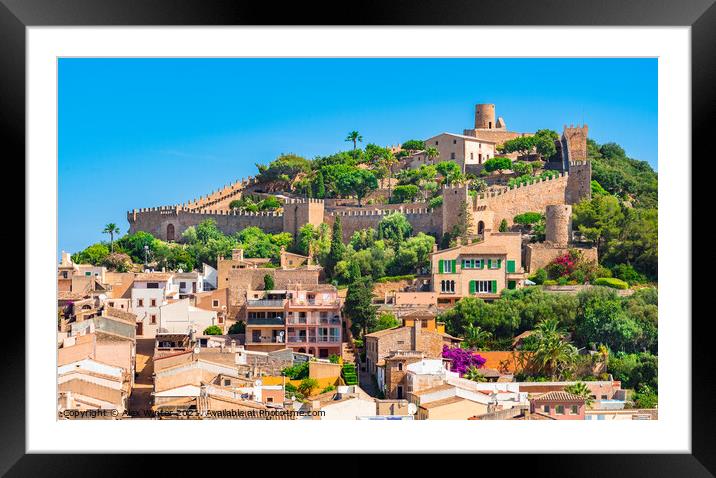 Castle and old town of Capdepera Framed Mounted Print by Alex Winter