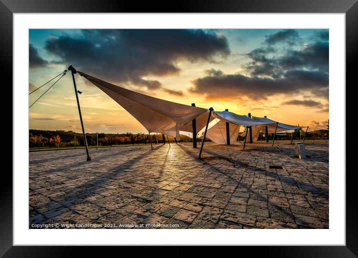 Sunset At The Sails Framed Mounted Print by Wight Landscapes