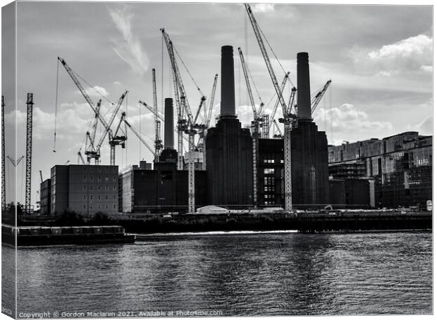 Building Work begins on Battersea Power Station Canvas Print by Gordon Maclaren