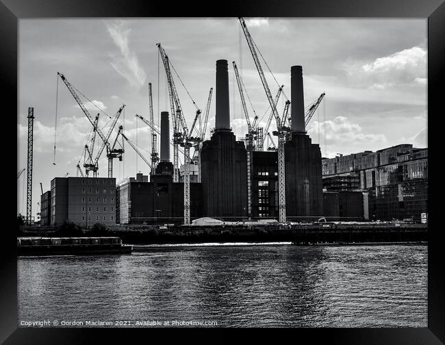 Building Work begins on Battersea Power Station Framed Print by Gordon Maclaren