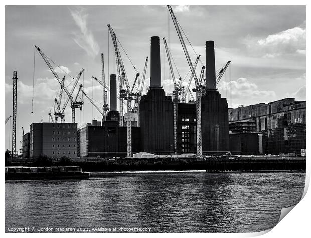 Building Work begins on Battersea Power Station Print by Gordon Maclaren