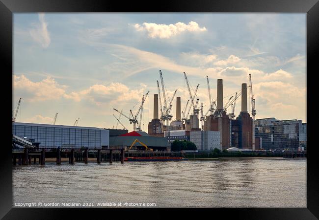 Building Work begins on Battersea Power Station Framed Print by Gordon Maclaren