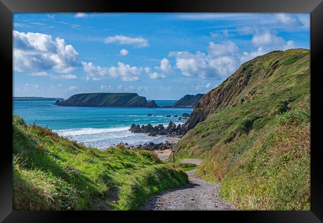 The path to Marloes Sands in Pembrokeshire  Framed Print by Tracey Turner