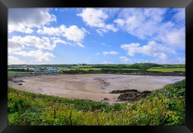 Angle Beach in Pembrokeshire Framed Print by Tracey Turner