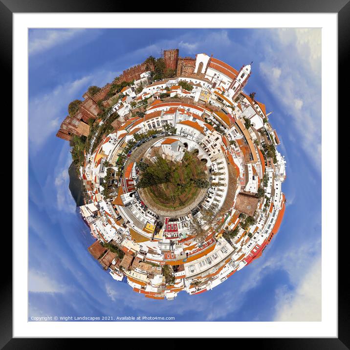 Silves Tiny Planet Framed Mounted Print by Wight Landscapes