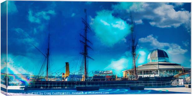 HMS Discovery in Dundee  Canvas Print by Wall Art by Craig Cusins