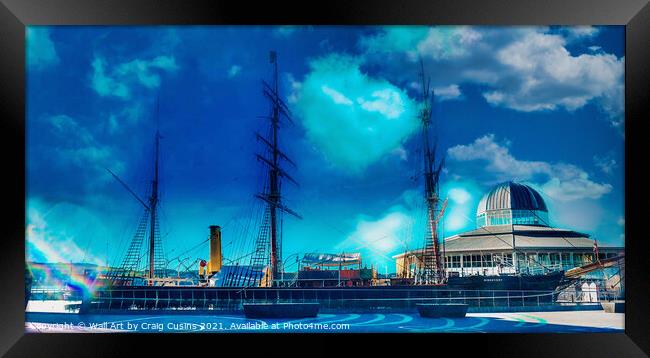 HMS Discovery in Dundee  Framed Print by Wall Art by Craig Cusins