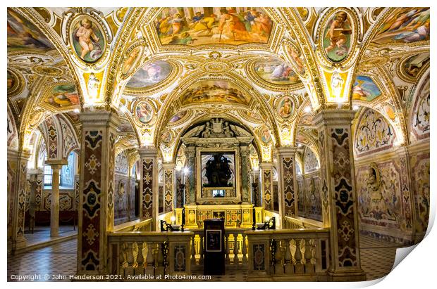 Salerno Cathedral Print by John Henderson