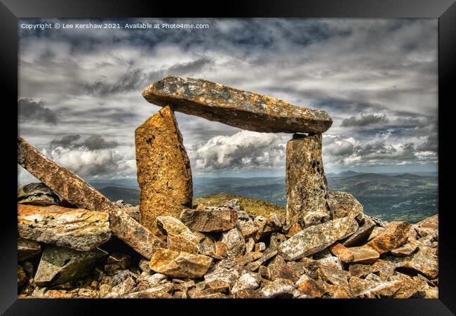 Standing Stones atop Mynydd Moel (Cadair Idris). Framed Print by Lee Kershaw