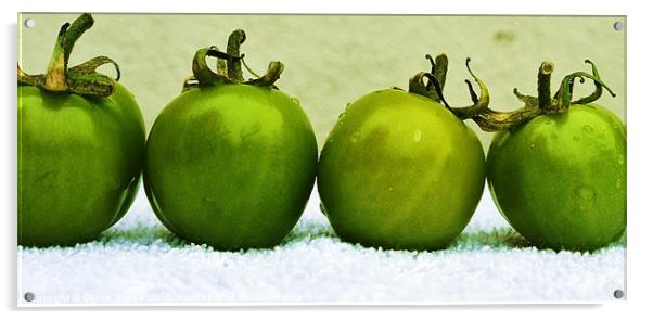 Toned Tomatoes Acrylic by Claire Clarke