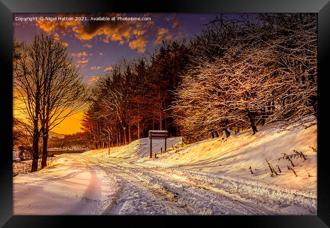  Snowy Sunrise Framed Print by Nigel Hatton