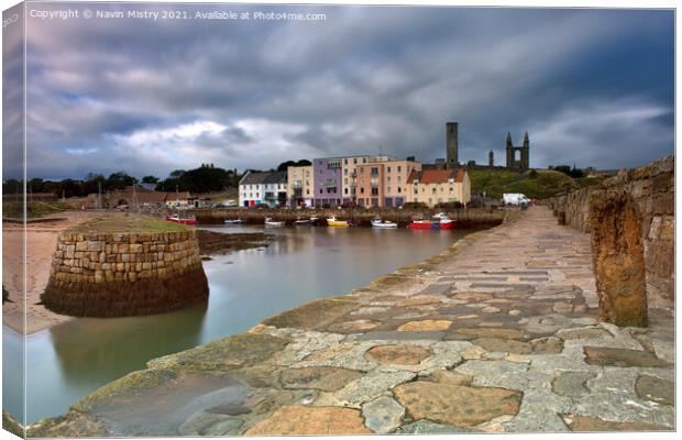 St. Andrews Harbour, Fife, Scotland Canvas Print by Navin Mistry