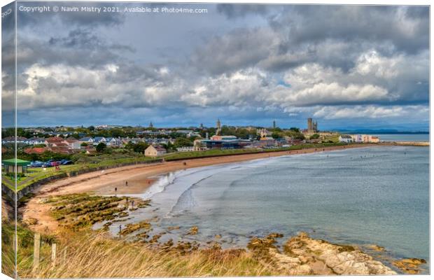 St. Andrews East Sands Canvas Print by Navin Mistry