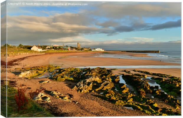 St. Andrews East Sands  Canvas Print by Navin Mistry