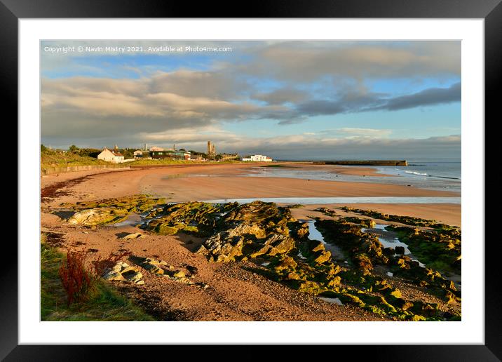 St. Andrews East Sands  Framed Mounted Print by Navin Mistry