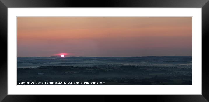 Sunrise over Sussex Framed Mounted Print by David  Fennings