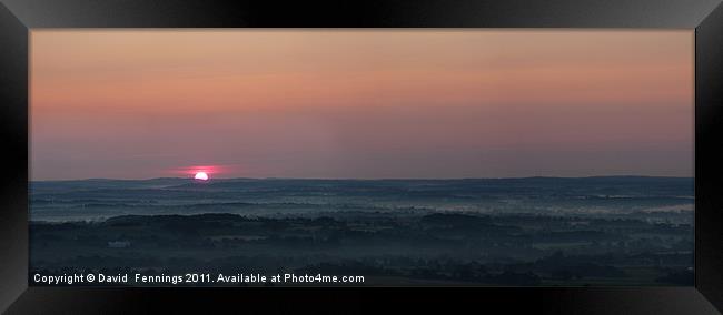 Sunrise over Sussex Framed Print by David  Fennings