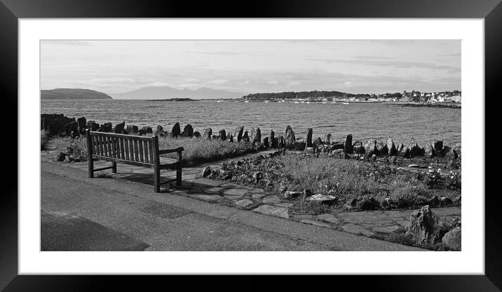 A Millport bench with a view Framed Mounted Print by Allan Durward Photography