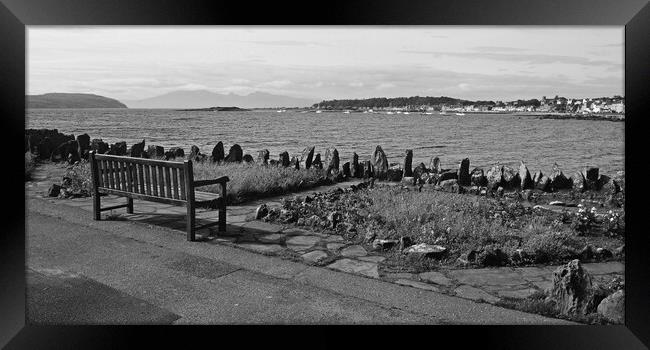A Millport bench with a view Framed Print by Allan Durward Photography