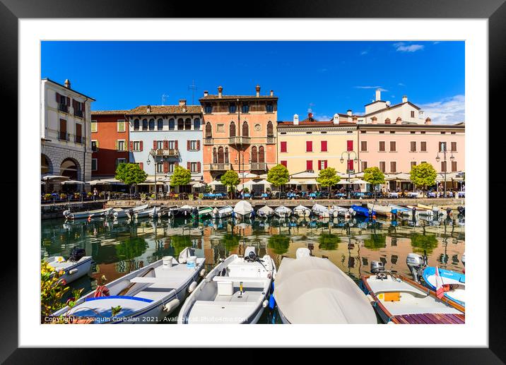 Desenzano del Garda, Italy - September 22, 2021: View of the sma Framed Mounted Print by Joaquin Corbalan