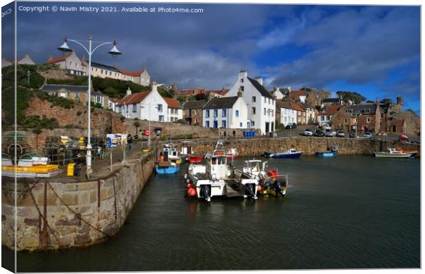 Crail Harbour, East Neuk of Fife. Canvas Print by Navin Mistry
