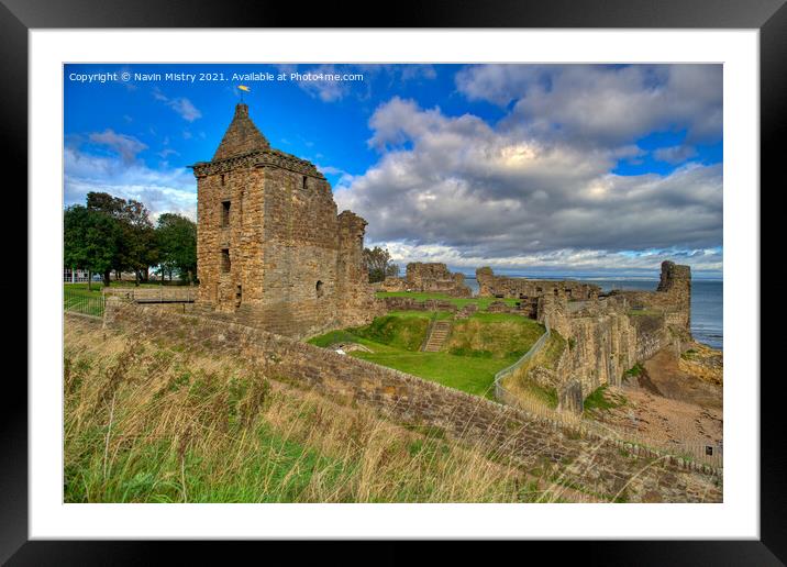 St Andrews Castle, Fife, Scotland Framed Mounted Print by Navin Mistry