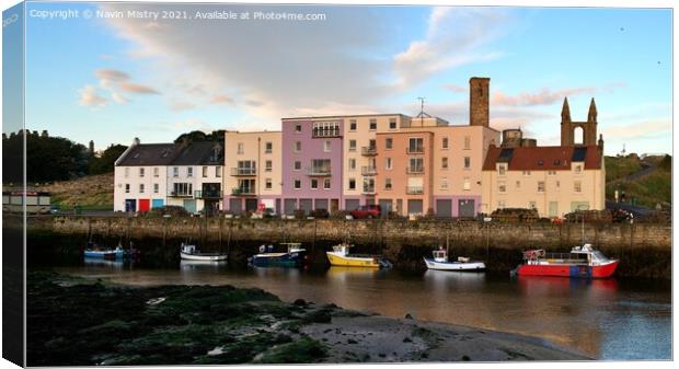 St Andrews Harbour, East Neuk of Fife, Scotland Canvas Print by Navin Mistry