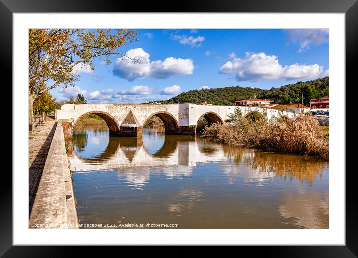 Roman Bridge At Silves Framed Mounted Print by Wight Landscapes