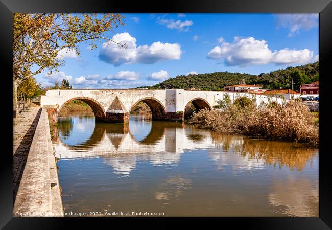 Roman Bridge At Silves Framed Print by Wight Landscapes