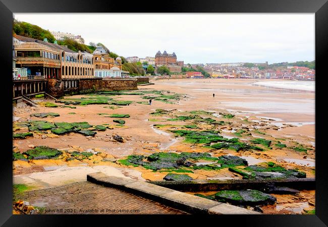 Scarborough Spa and beach. Framed Print by john hill