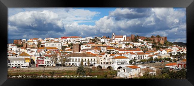 Silves Panorama Algarve Portugal Framed Print by Wight Landscapes