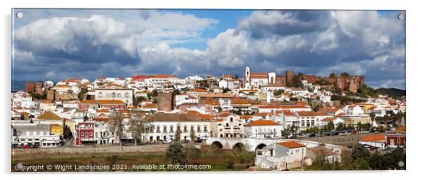 Silves Panorama Algarve Portugal Acrylic by Wight Landscapes