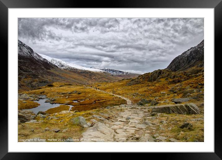 Winter in Snowdonia Framed Mounted Print by Simon Marlow
