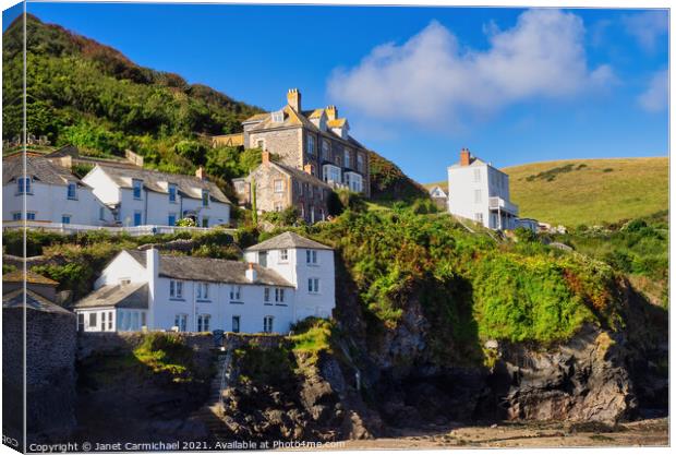 Seaside Escape in Port Isaac Canvas Print by Janet Carmichael