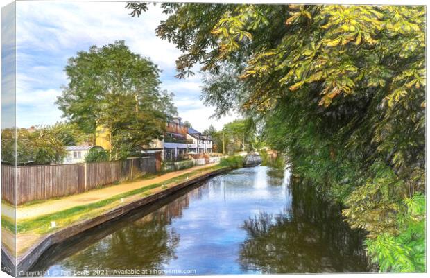 Aldermaston Wharf on the Kennet and Avon Canvas Print by Ian Lewis