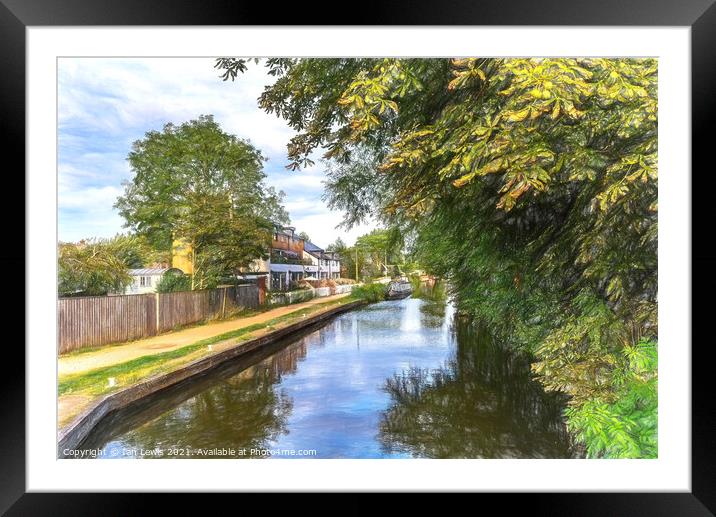 Aldermaston Wharf on the Kennet and Avon Framed Mounted Print by Ian Lewis