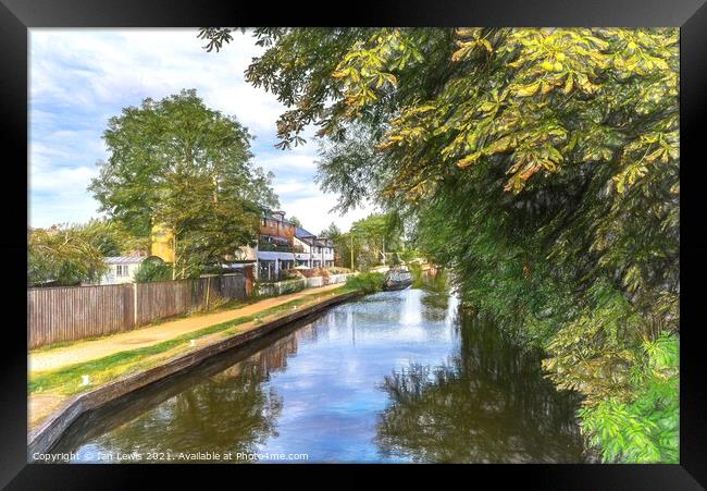 Aldermaston Wharf on the Kennet and Avon Framed Print by Ian Lewis
