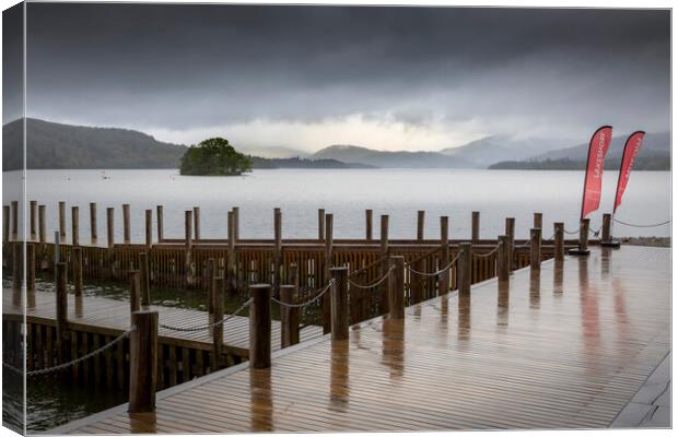 Clearing sky at Lake Windermere Canvas Print by Leighton Collins