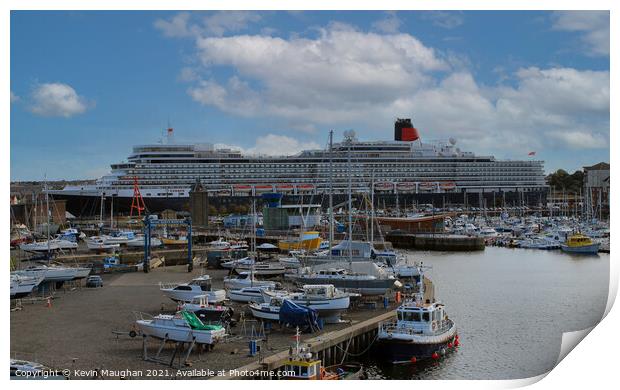 Royal Quays Marina With Queen Elizabeth II In Background Print by Kevin Maughan