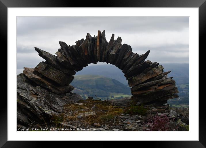 Stone Wall Circle  Framed Mounted Print by Paul Leviston