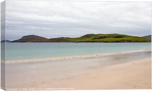Vatersay beach, Outer Hebrides Canvas Print by Hazel Wright